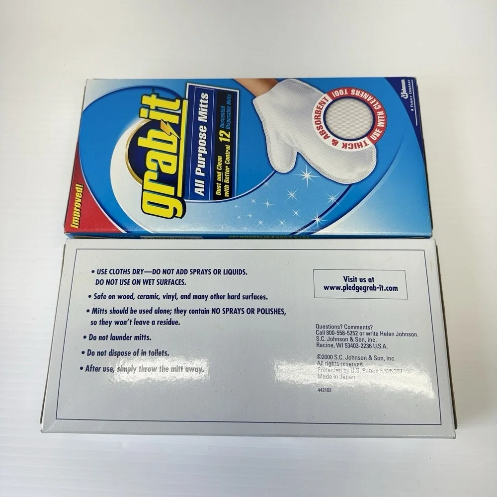 2 Pledge Grab It Disposable Mitts Dry Unscented 19 Ct Hand Dusting New
